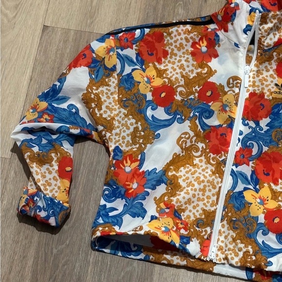 Adidas HER Studio London Track Jacket Top Floral Size XS - Picture 3 of 5